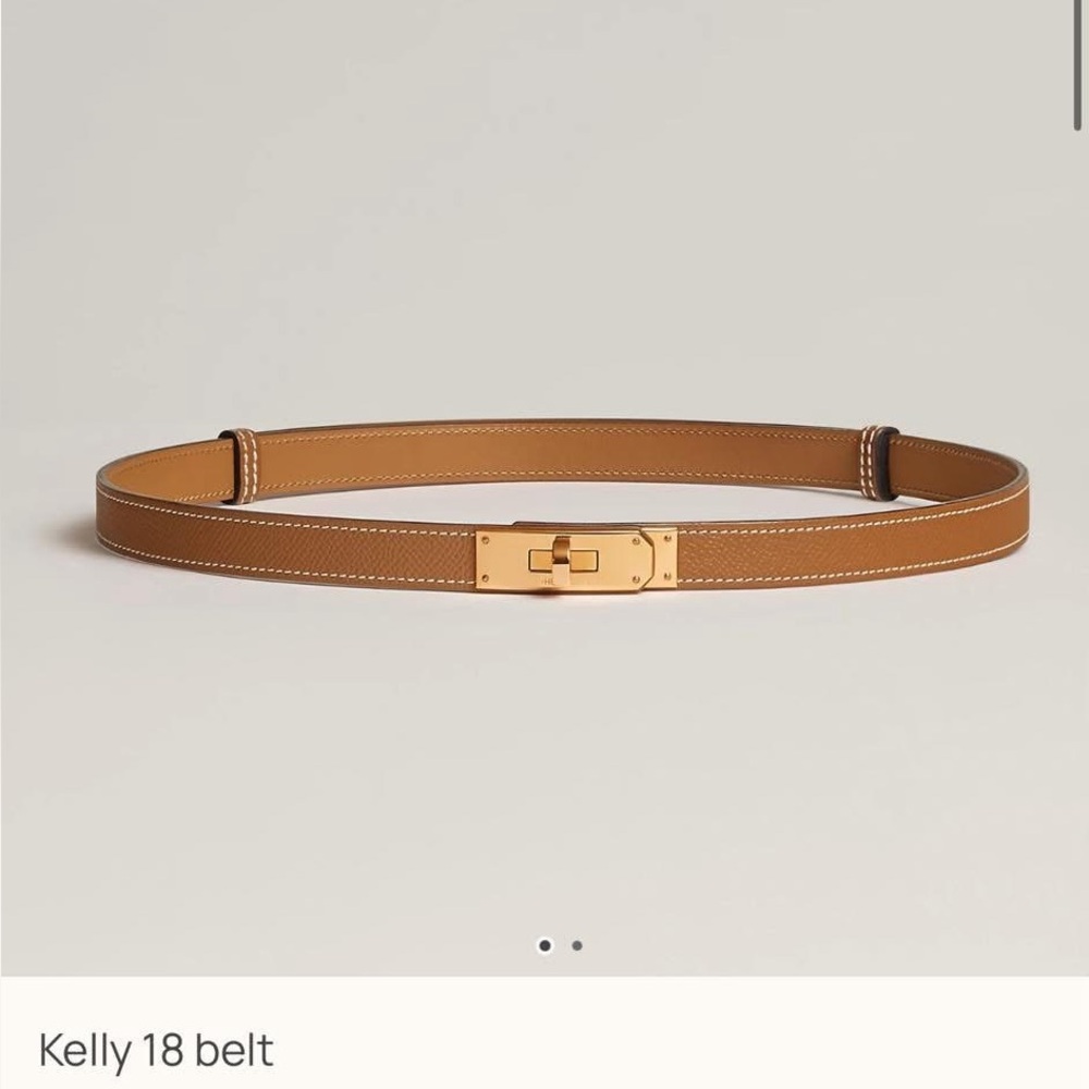 HERMES Gold Kelly 18 belt